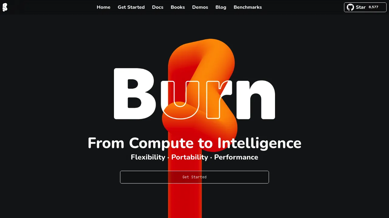 Screenshot of burn website